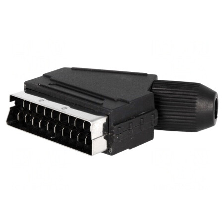 Conector SCART Mufă Tată Unghiular pe Cablu | Electronic-mag.ro | Componente Electronice