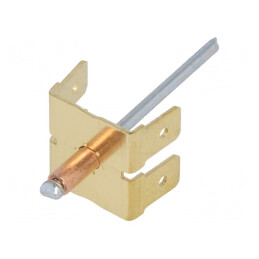 Terminal plat 6,3mm 0,8mm 4x tată cu nituri din cupru | Electronic-mag.ro | Componente Electronice