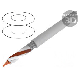 Cablu ecranat cu tresă de cupru 2x0,5mm2 | Electronic-mag.ro | Componente Electronice