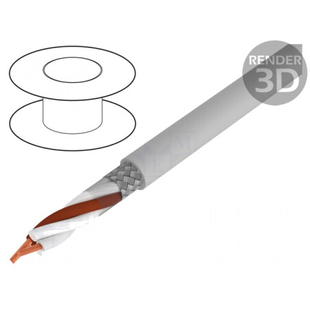 Cablu ecranat cu tresă de cupru 2x0,5mm2 | Electronic-mag.ro | Componente Electronice