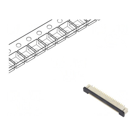 Conector FFC/FPC 40 PIN ZIF SMT 50V 500mA Aurit | Electronic-mag.ro | Componente Electronice