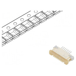 Conector FFC/FPC Orizontal 7 Pin Superioare ZIF | Electronic-mag.ro | Componente Electronice
