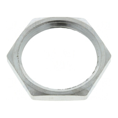 Piuliță PG11 alamă nichelată 21mm | Electronic-mag.ro | Componente Electronice