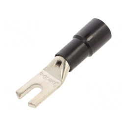 Vârf Furcă Crimpat Izolat Negru 4.3mm 16mm2 | Electronic-mag.ro | Componente Electronice