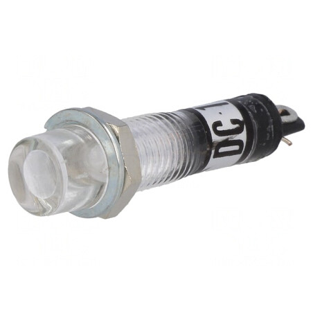 Lampă de control neon albă 12V Ø7,5mm IP20 | Electronic-mag.ro | Componente Electronice