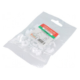 Suport alb cu cui pe cablu rotund, set 25 buc | Electronic-mag.ro | Componente Electronice