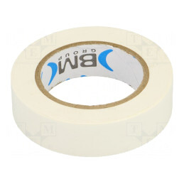 Bandă electroizolantă albă folie PVC 15mm x 10m | Electronic-mag.ro | Componente Electronice