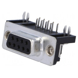 D-Sub 9-Pin Soclu Mamă Unghi 90° THT | Electronic-mag.ro | Componente Electronice