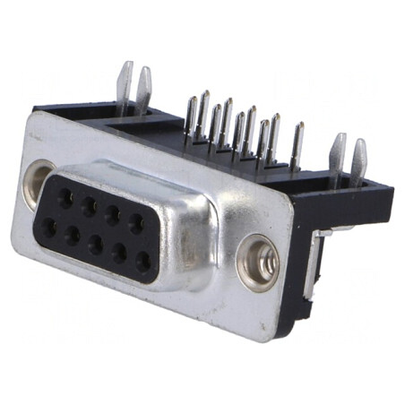 D-Sub 9-Pin Soclu Mamă Unghi 90° THT | Electronic-mag.ro | Componente Electronice