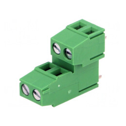 Regletă de conexiuni PCB 90° 5,08mm 4 piste 10A | Electronic-mag.ro | Componente Electronice