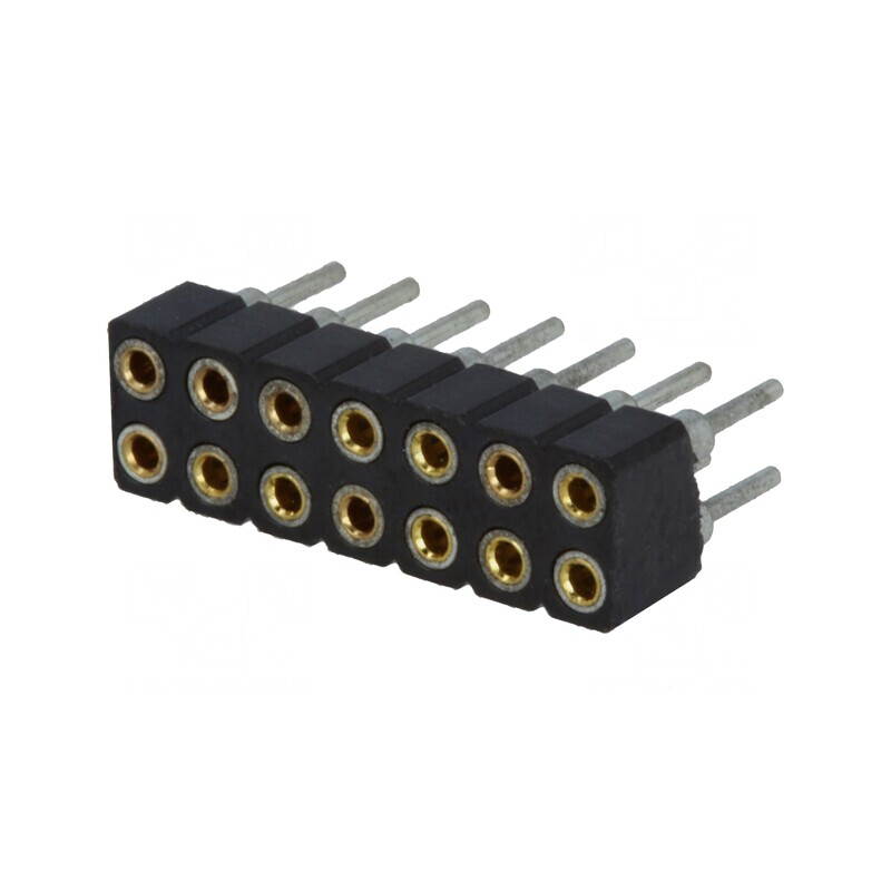 Soclu Șiruri Pini Mamă 14 Pin Profil Jos Contacte Întoarse | Electronic-mag.ro | Componente Electronice