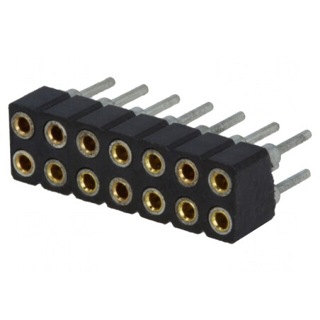 Soclu Șiruri Pini Mamă 14 Pin Profil Jos Contacte Întoarse | Electronic-mag.ro | Componente Electronice