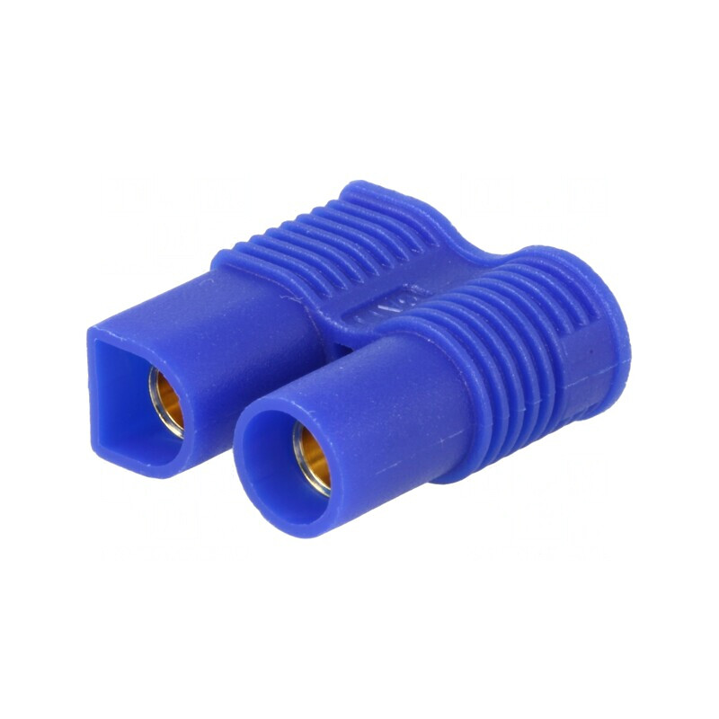 Mufă Alimentare DC EC3 Mamă pe Cablu - Albastră | Electronic-mag.ro | Componente Electronice