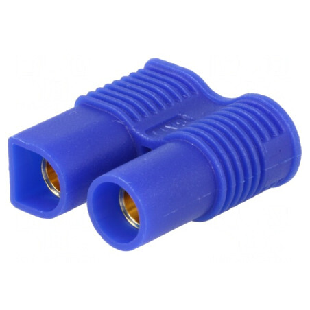 Mufă Alimentare DC EC3 Mamă pe Cablu - Albastră | Electronic-mag.ro | Componente Electronice