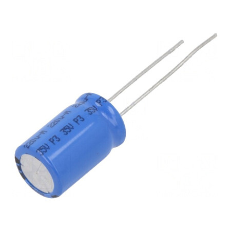 Condensator Electrolitic THT 220uF 35V 10x16mm 5mm Raster | Electronic-mag.ro | Componente Electronice