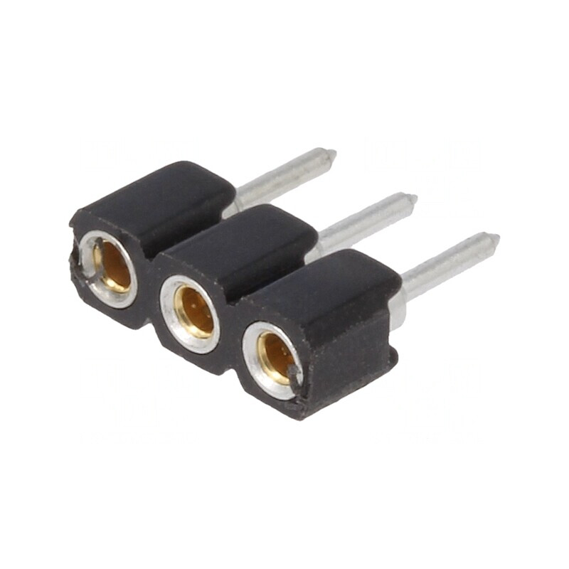 Soclu Pini Mamă 3 Pini 2,54mm THT Cositorit | Electronic-mag.ro | Componente Electronice