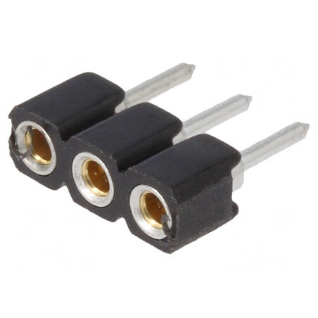 Soclu Pini Mamă 3 Pini 2,54mm THT Cositorit | Electronic-mag.ro | Componente Electronice