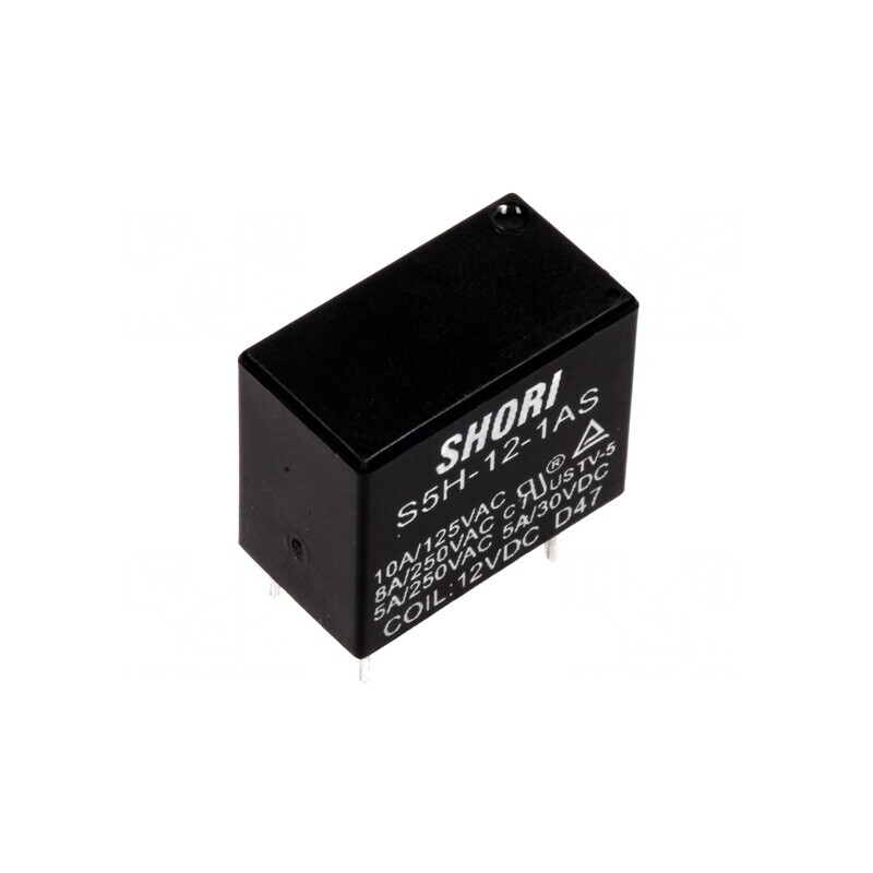 Releu Electromagnetic SPST-NO 12VDC 8A | Electronic-mag.ro | Componente Electronice