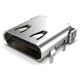 Soclu USB C Hybrid 24 PIN Orizontal Top Mount | Electronic-mag.ro | Componente Electronice