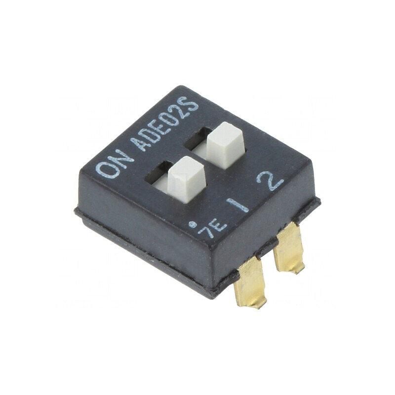 Comutator DIP-SWITCH 2 Secțiuni ON-OFF SMT | Electronic-mag.ro | Componente Electronice
