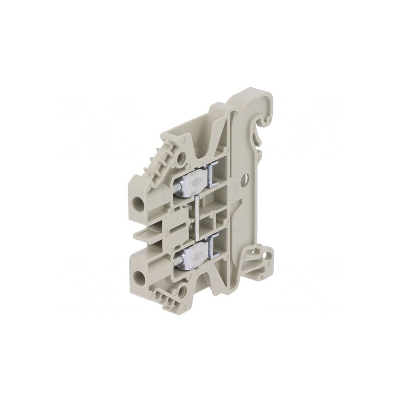 Terminal îmbinare șine 2,5mm2 2 borne gri 5mm | Electronic-mag.ro | Componente Electronice