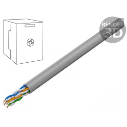 Cablu UTP Cat5e 305m Gri LSZH 4.6mm