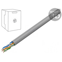 Cablu UTP Cat5e 305m Gri LSZH 4.6mm | Electronic-mag.ro | Componente Electronice