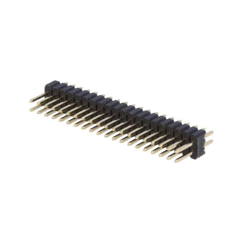 Şir Pini Tată 2x20 Aurit 1.27mm THT | Electronic-mag.ro | Componente Electronice