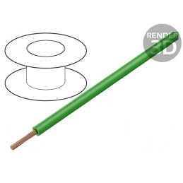 Cablu FlexiVolt-E 1x0,15mm2 Cu PVC Verde 500V