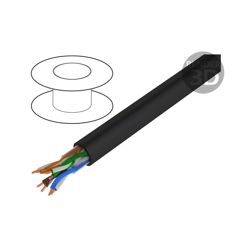 Cablu de Rețea U/UTP Cat5e 24AWG Cu PE Negru 6.2mm | Electronic-mag.ro | Componente Electronice Cablu de Rețea U/UTP Cat5e 24AWG Cu PE Negru 6.2mm | Electronic-mag.ro | Componente Electronice