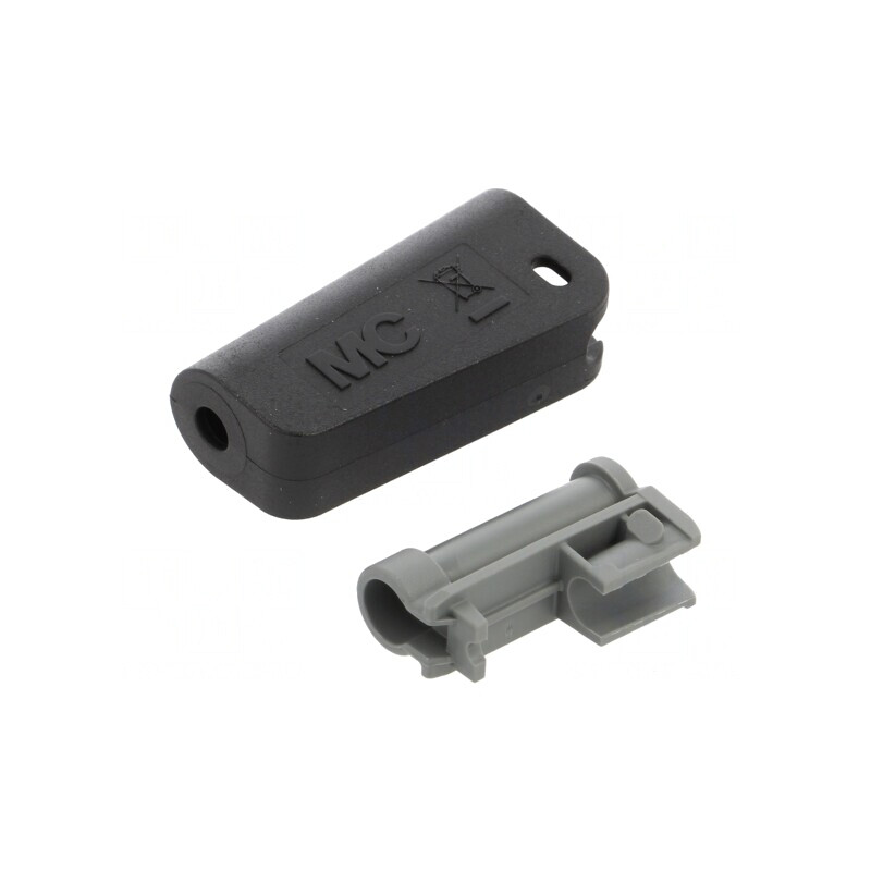 Protecție mufă neagră 36.3mm 4mm | Electronic-mag.ro | Componente Electronice