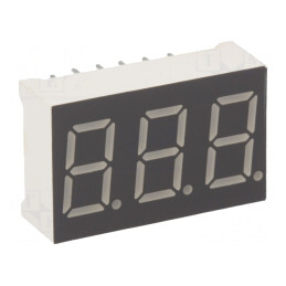Afișaj LED 7 Segmente 9.2mm 3 Cifre Galben-Verde | Electronic-mag.ro | Componente Electronice