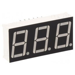 Afişaj LED cu 7 segmente 14,2mm 0,56 3 cifre roșu catodic | Electronic-mag.ro | Componente Electronice