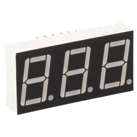 Afişaj LED cu 7 segmente 14,2mm 0,56 3 cifre roșu catodic | Electronic-mag.ro | Componente Electronice