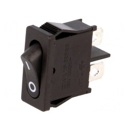 Întrerupător Basculant ON-OFF 10A/250V Negru | Electronic-mag.ro | Componente Electronice