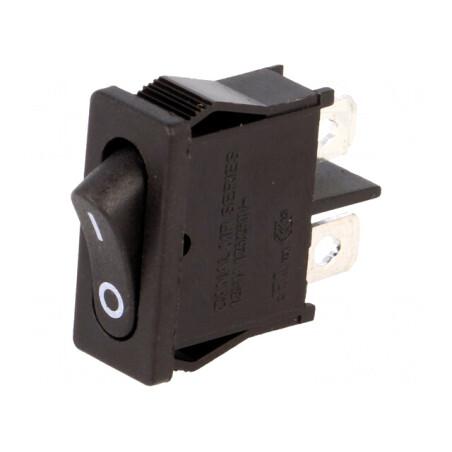 Întrerupător Basculant ON-OFF 10A/250V Negru | Electronic-mag.ro | Componente Electronice