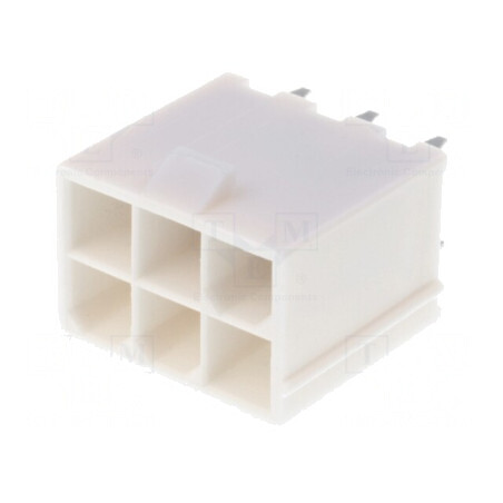 Soclu cablu-placă Mini-Fit Jr 4,2mm 6 pini drept 9A | Electronic-mag.ro | Componente Electronice