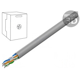 Cablu Ethernet UTP Cat5e 305m Gri