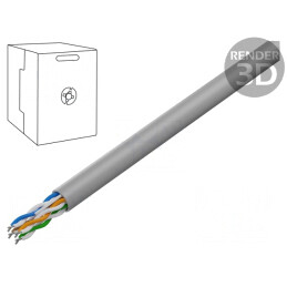 Cablu Ethernet UTP Cat5e 305m Gri | Electronic-mag.ro | Componente Electronice