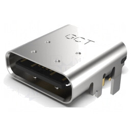 Soclu USB C Orizontal Top Board Mount USB 2.0 3A