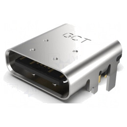 Soclu USB C Orizontal Top Board Mount USB 2.0 3A | Electronic-mag.ro | Componente Electronice
