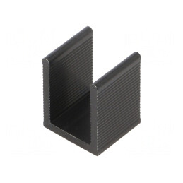 Radiator Extrudat U Negru 11x12x15mm | Electronic-mag.ro | Componente Electronice