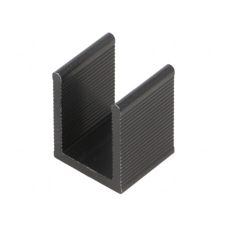 Radiator Extrudat U Negru 11x12x15mm | Electronic-mag.ro | Componente Electronice
