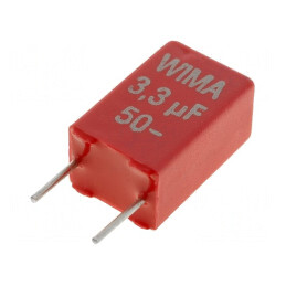 Condensator Poliester 3.3uF 30VAC 50VDC THT | Electronic-mag.ro | Componente Electronice