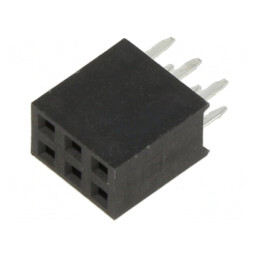 Soclu pini mamă 2,54mm 6 pini THT pentru PCB | Electronic-mag.ro | Componente Electronice