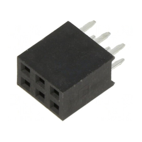 Soclu pini mamă 2,54mm 6 pini THT pentru PCB | Electronic-mag.ro | Componente Electronice