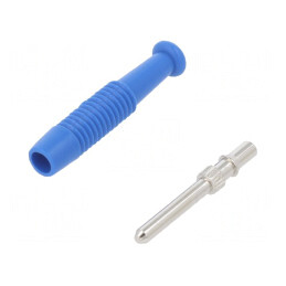 Mufă Banană 2mm 6A 60VDC Albastră | Electronic-mag.ro | Componente Electronice
