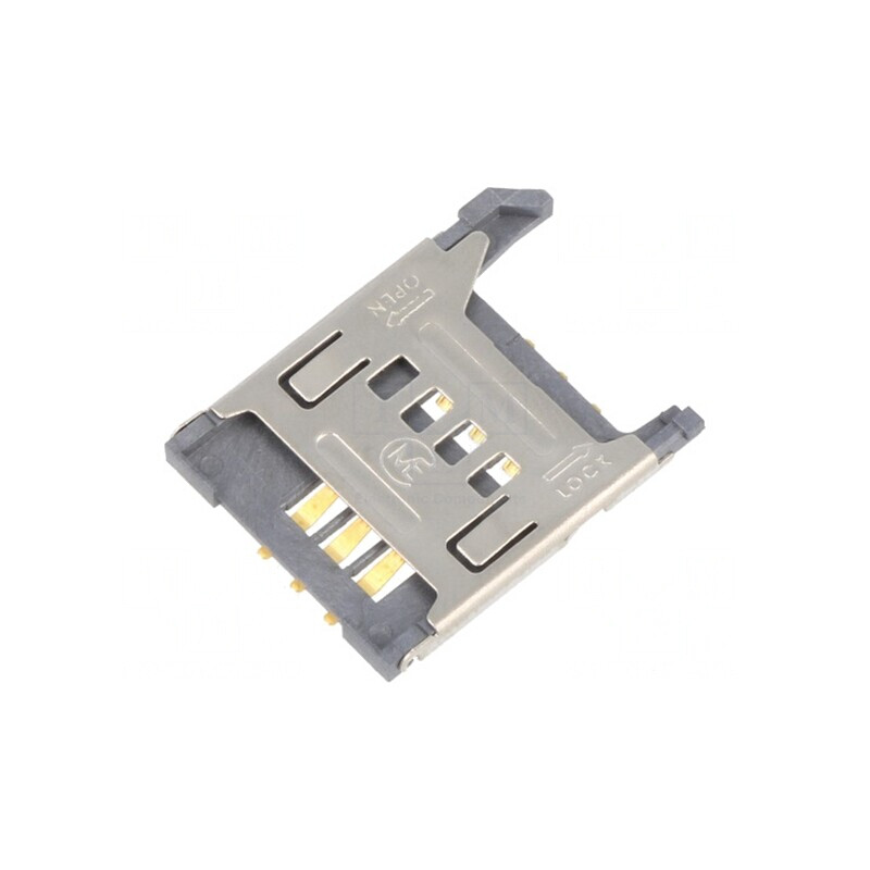 Conector SIM cu capac SMT 6 pini | Electronic-mag.ro | Componente Electronice
