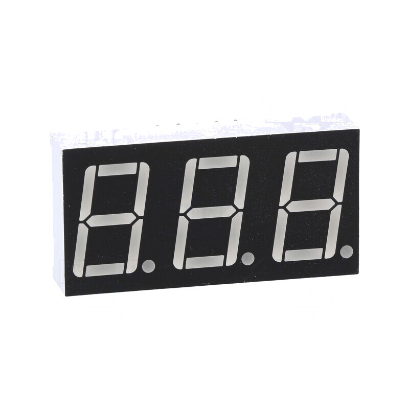 Afișaj LED 7 Segmente Verde 14,22mm 3 Digits | Electronic-mag.ro | Componente Electronice