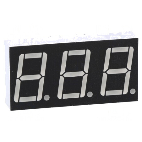 Afișaj LED 7 Segmente Verde 14,22mm 3 Digits | Electronic-mag.ro | Componente Electronice